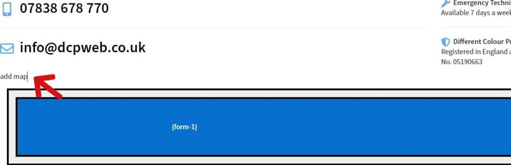 Add map place holder text