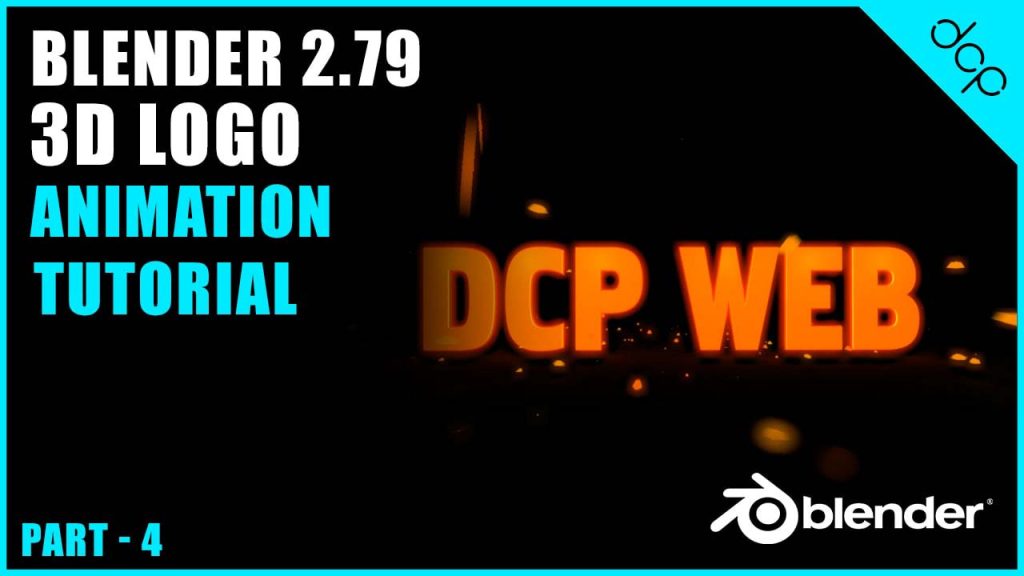 Blender 3D beginners tutorial - 3D animated logo intro - Part 4