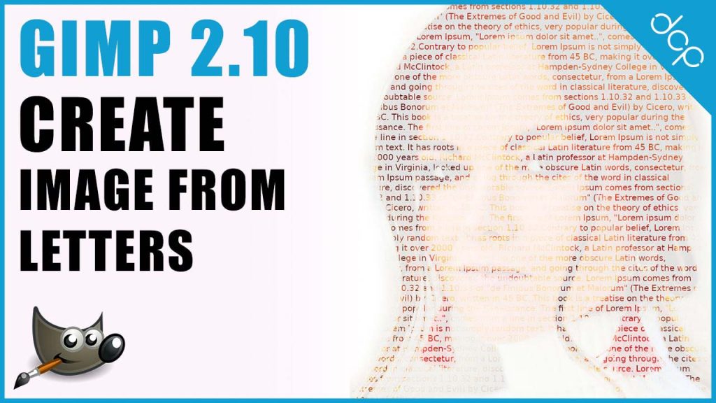 Create an image from letters - GIMP Tutorial 2.10