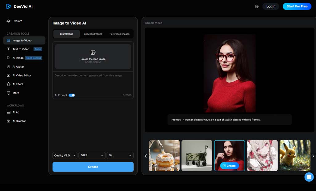 DeeVid Image to Video AI