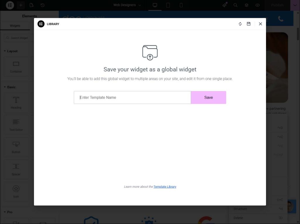 Global Widgets and Reusable Elements