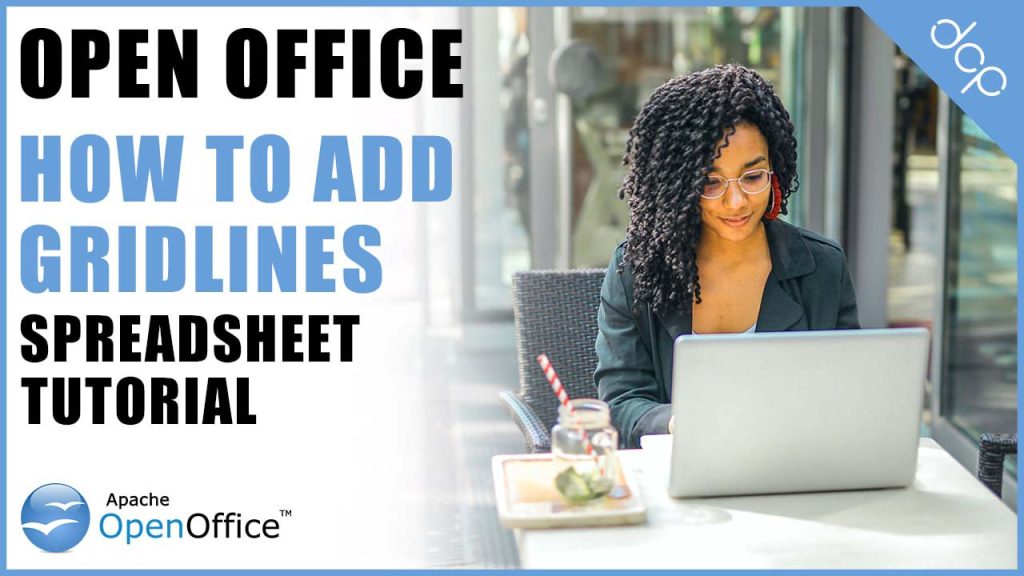 How to add gird lines to an open office calc spreadsheet