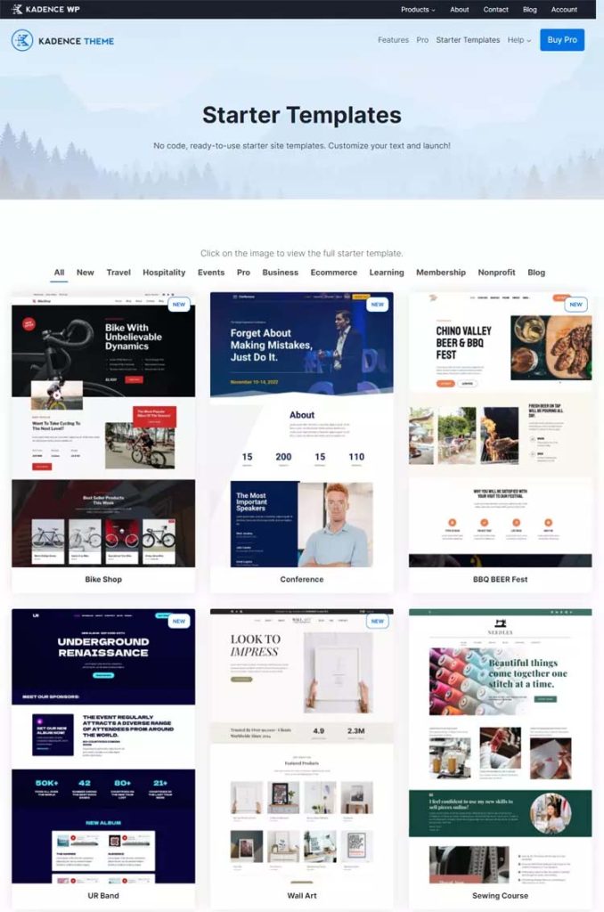 Kadence WP Theme Demos
