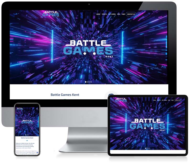 Battle Games Kent - WordPress Web Design