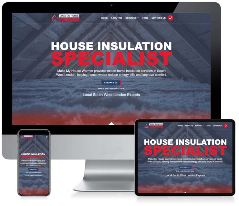 Make My House Warmer - Web Design