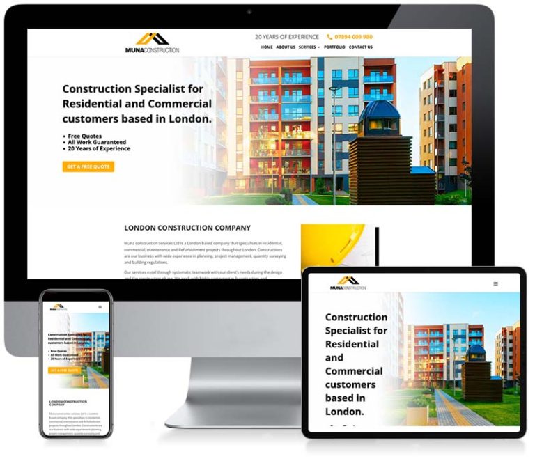 Muna - Construction Company Web Design