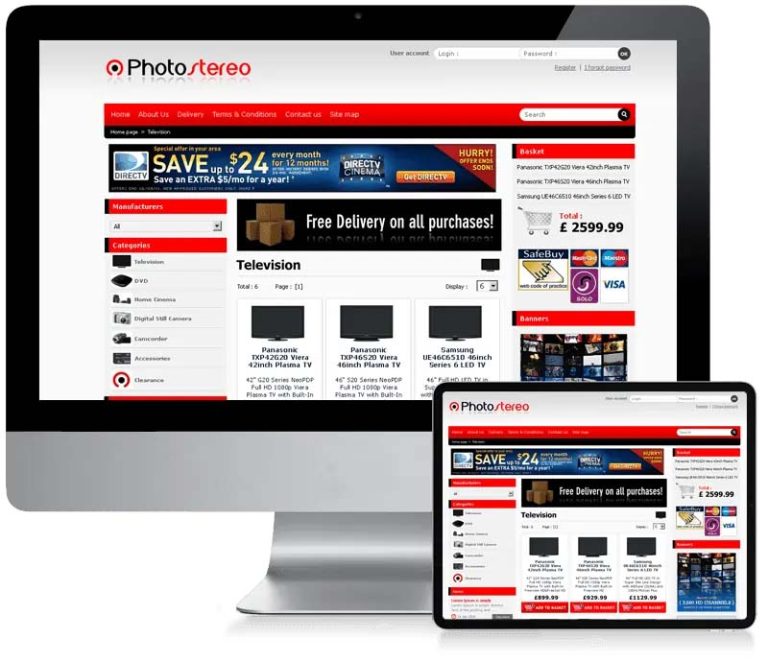 Photostereo - Ecommerce Website Design