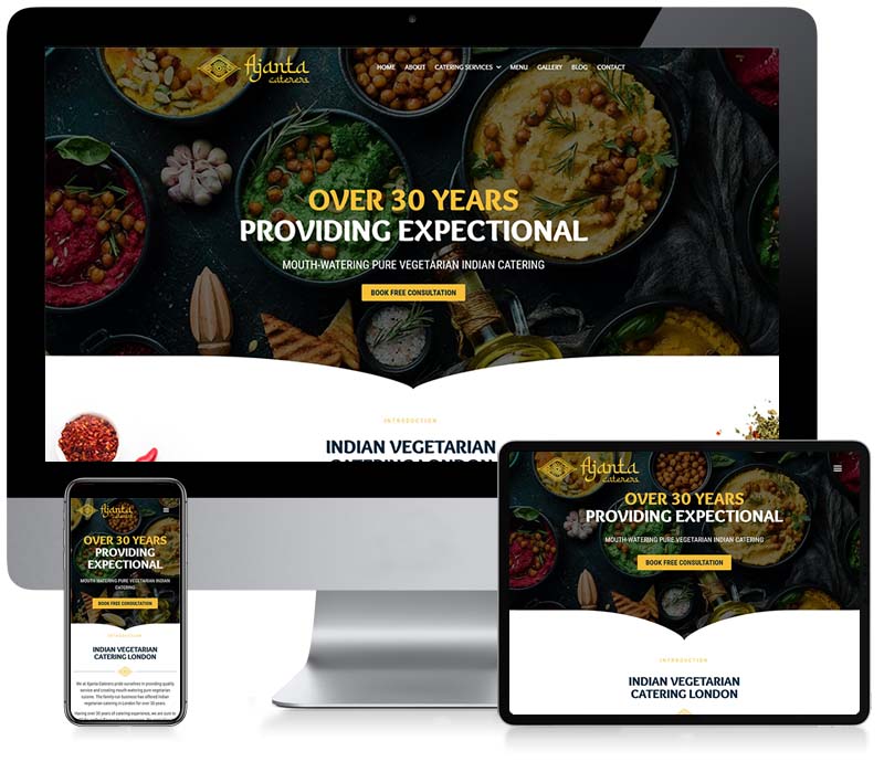 Ajanta - Caterers Website Design