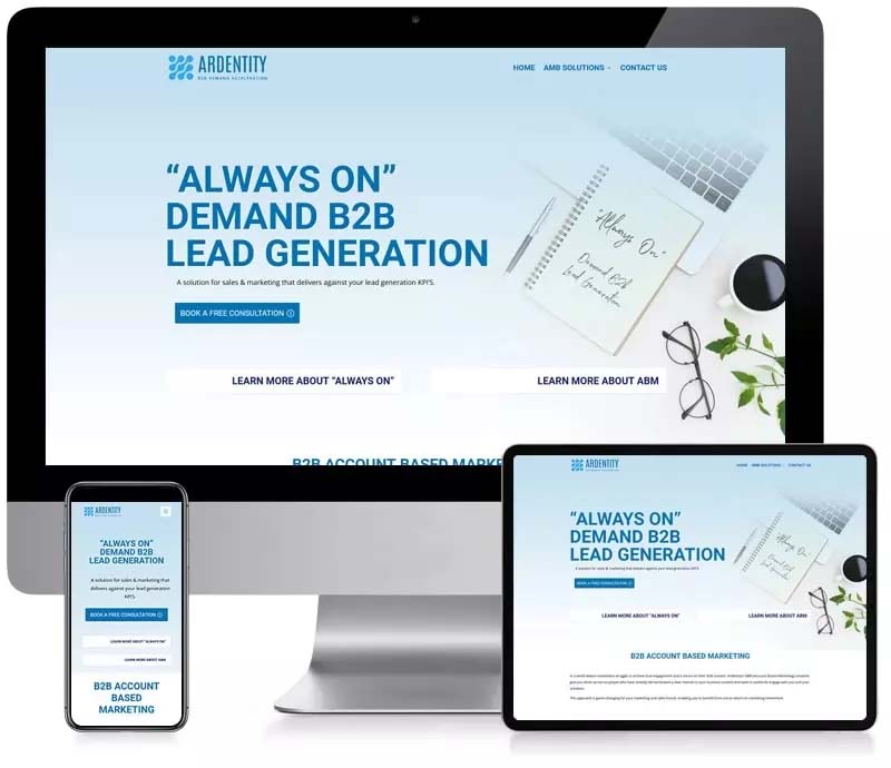 Ardentity Pharmacy Training - Lead Generation Web Design