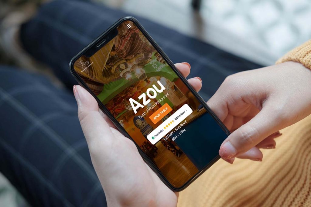 Azou North African Restaurant - Custom Website Design