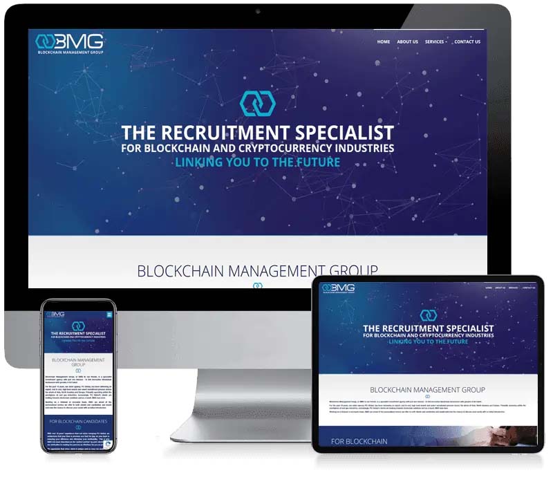 Blockchain Management Group - Recruitment Website Design