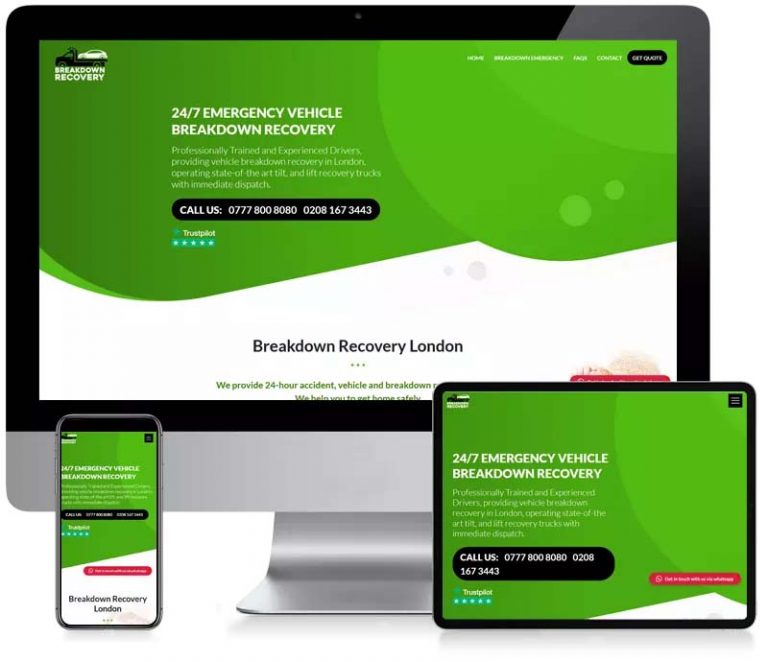 Breakdown Recovery - Custom Website Design