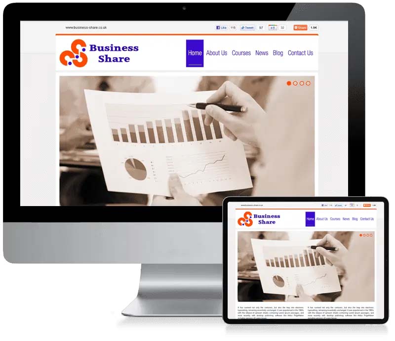Business Share - Custom CMS Web Design