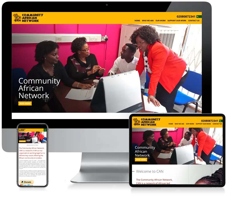 Canafri- Charity Web Design