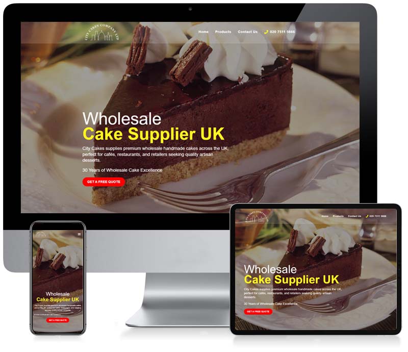 City Cakes - Cake Web Design