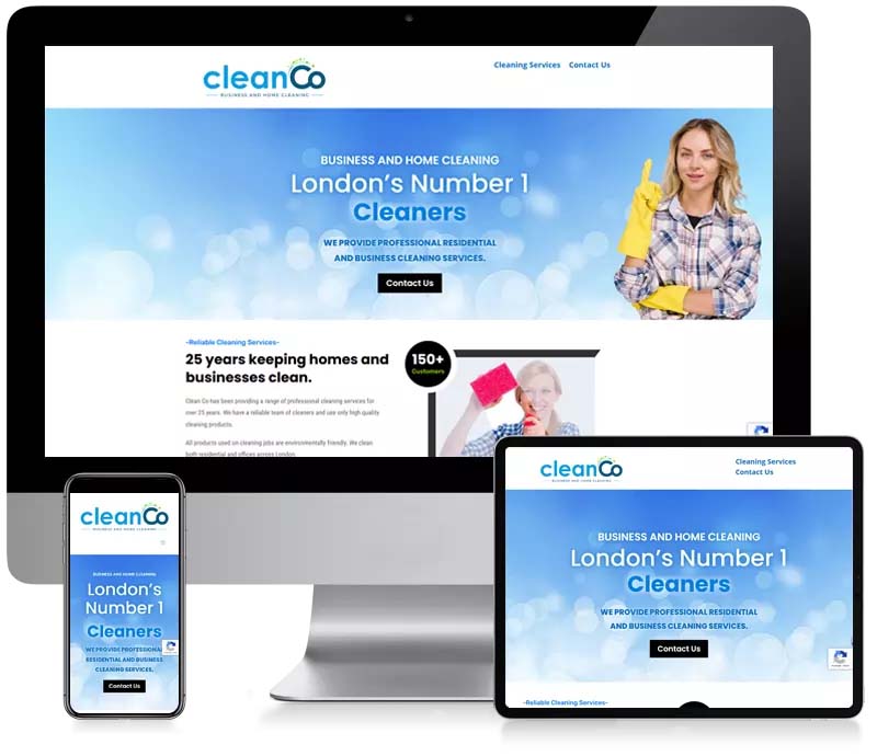CleanCo - Cleaning Company Web Design