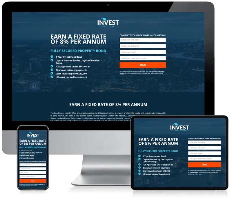 Invest Smart Money - Lead Generation Web Design