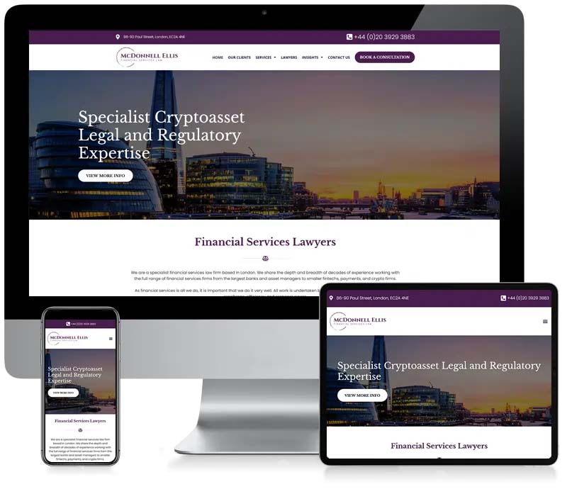 Mcdonnell Ellis Law Firm - Custom CMS Web Design