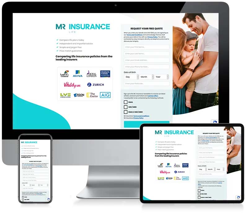 Mr Insurance Life - Lead Generation Insurance Web Design