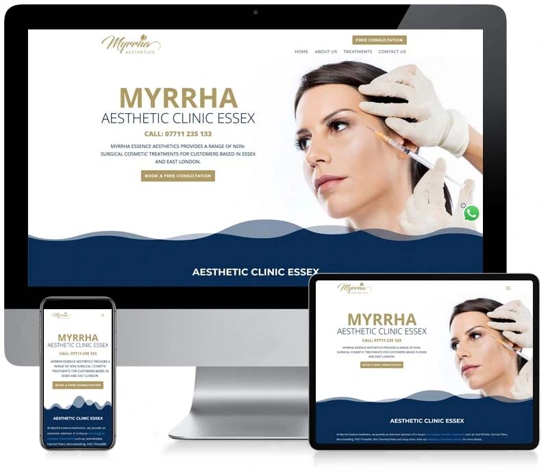 Myrrha Aesthetics - WordPress Web Design