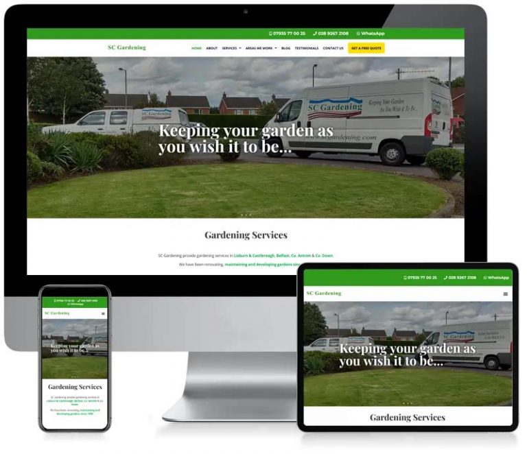 SC Gardening - Business Website Design