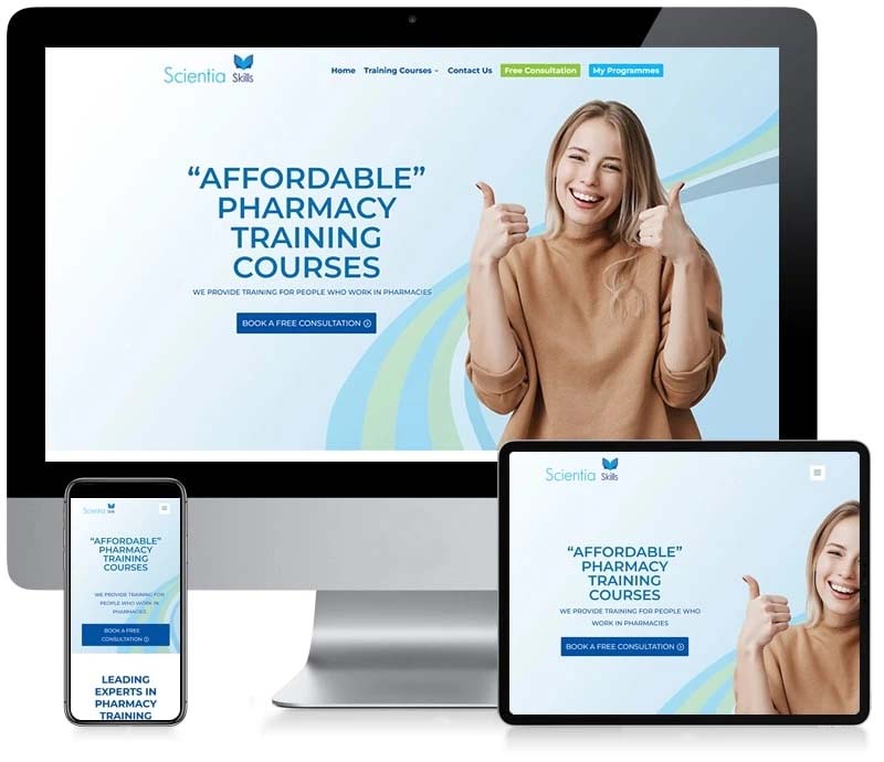 Scientia Skills - Custom CMS Web Design