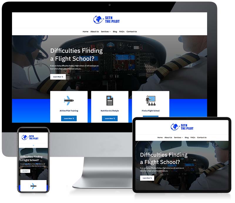 Seth the Pilot - Custom Website Design
