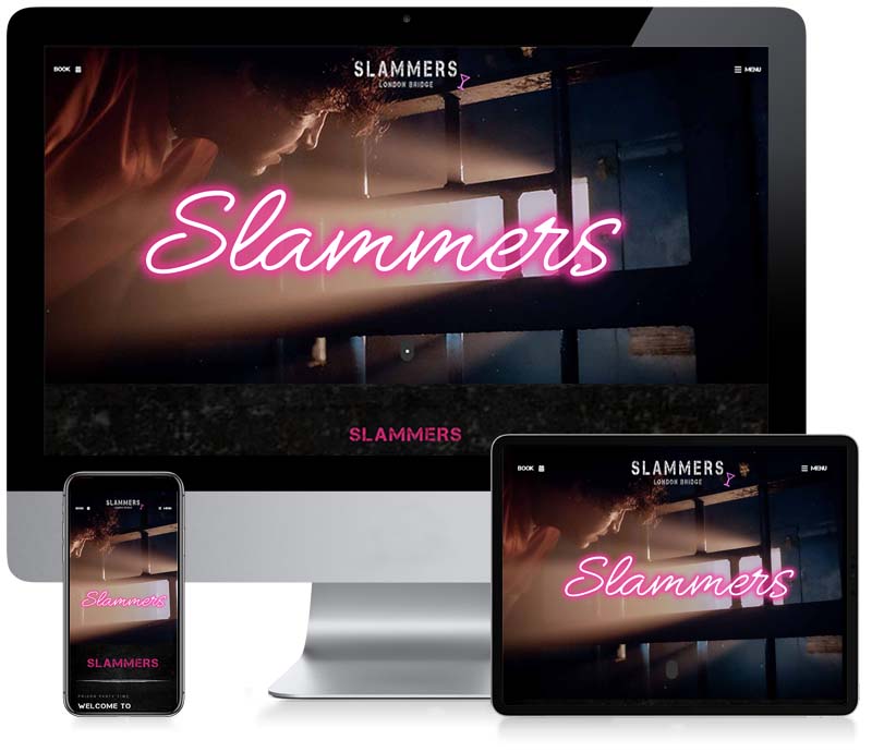 Slammers Bar - Custom Business Web Design