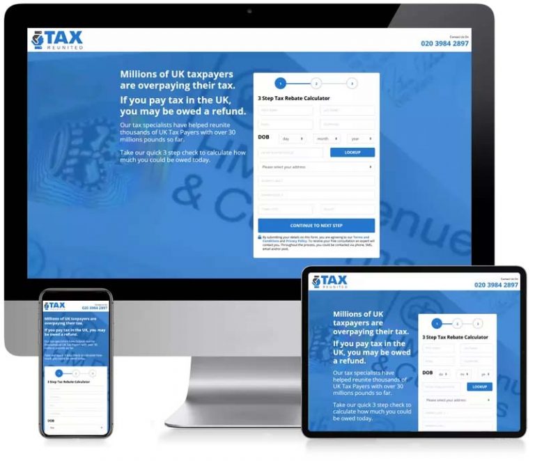 Tax Reunited - Tax Claim Landing Page