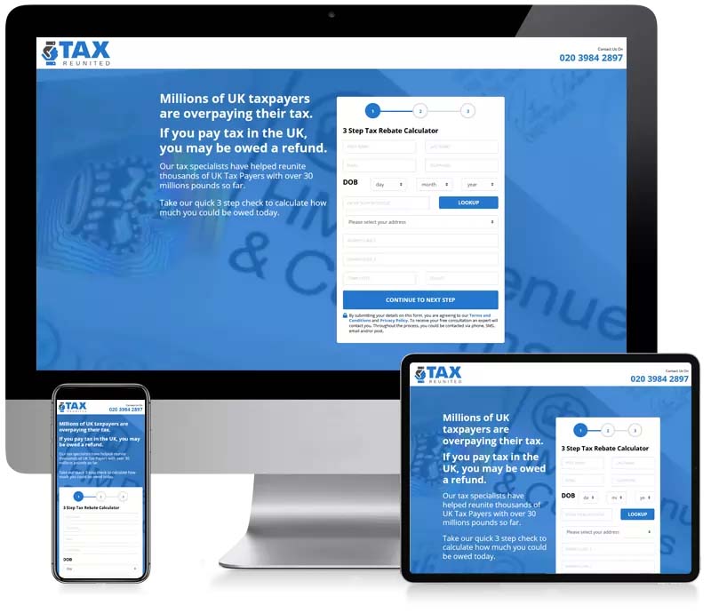 Tax Reunited - Tax Claim Landing Page