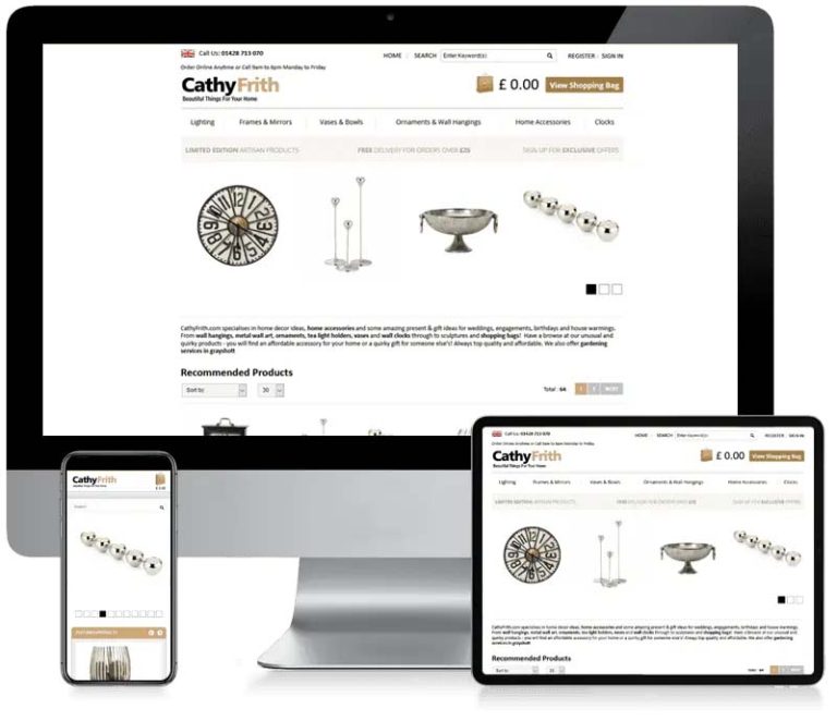 Cathy Frith - Ecommerce Website Design