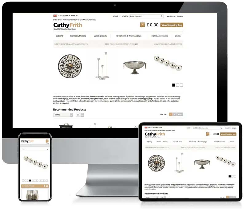 Cathy Frith - Ecommerce Website Design