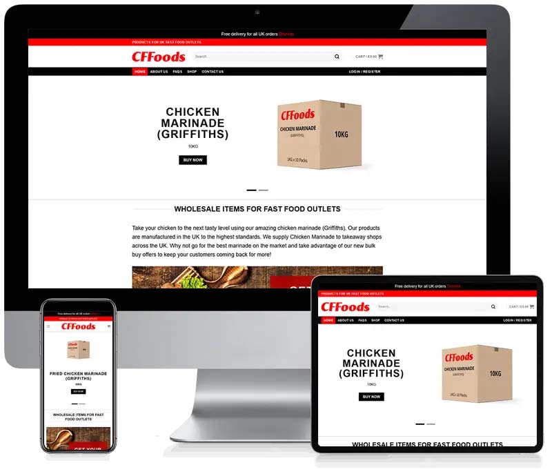 CF Food Supplies - Chicken Seasoning Ecommerce Shop