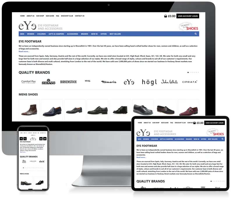 Eye Foot Wear - WooCommerce Website Design