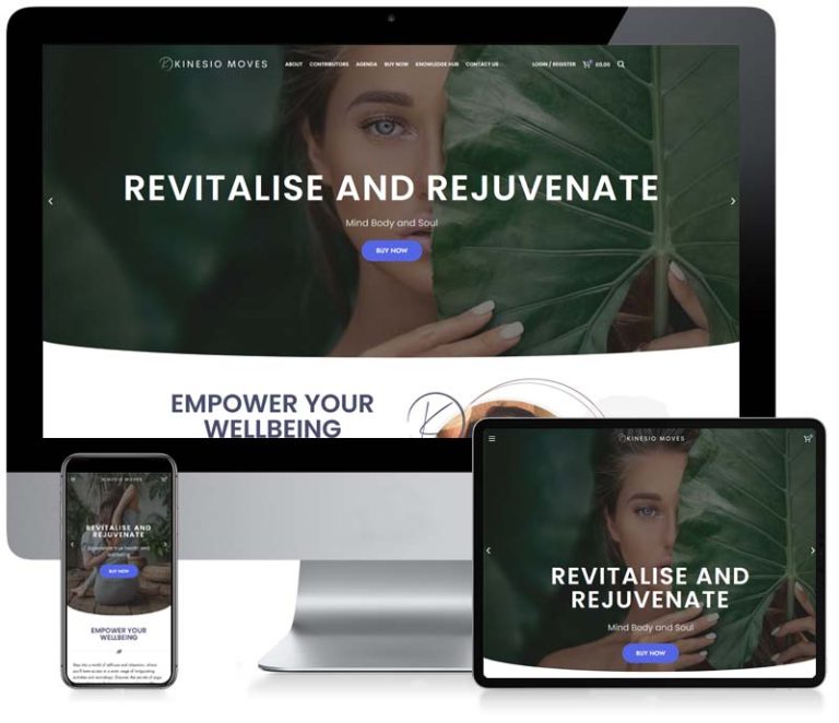 Kinesio Moves - Ticket Sales E-commerce Web Design