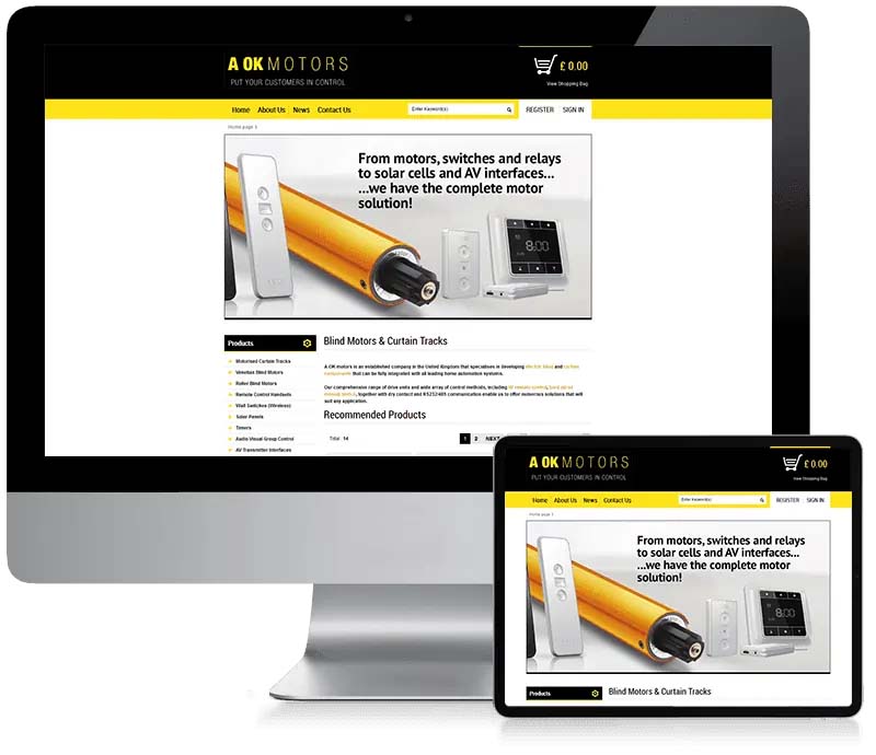 A OK Motors - Ecommerce Website Design