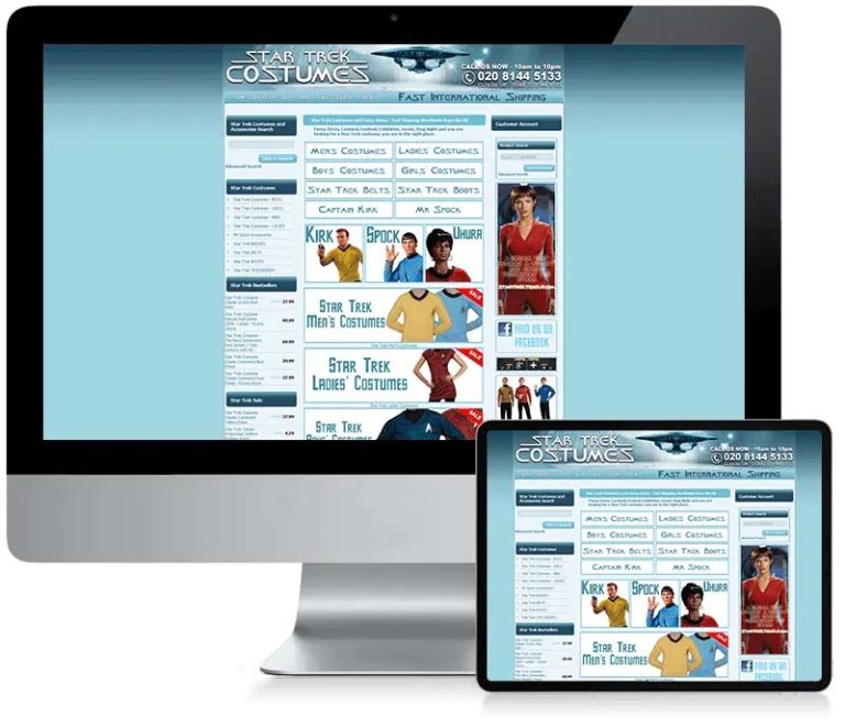 Star Trek Temple - Ecommerce Website Design