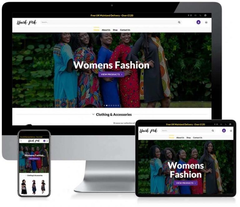 Unikpik Clothing - Ecommerce Website Design