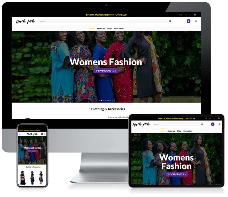 Unikpik Clothing - Ecommerce Website Design