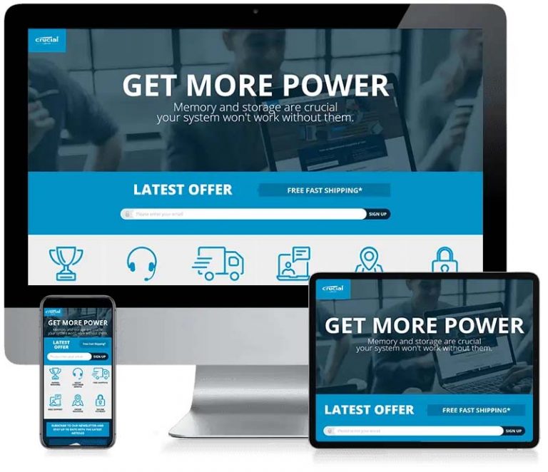 Crucial - Electronics Lead Generation Website