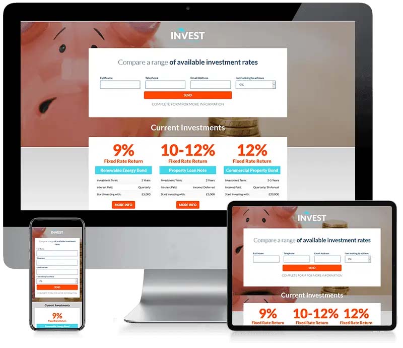 Invest Smart Money - Lead Generation Web Design