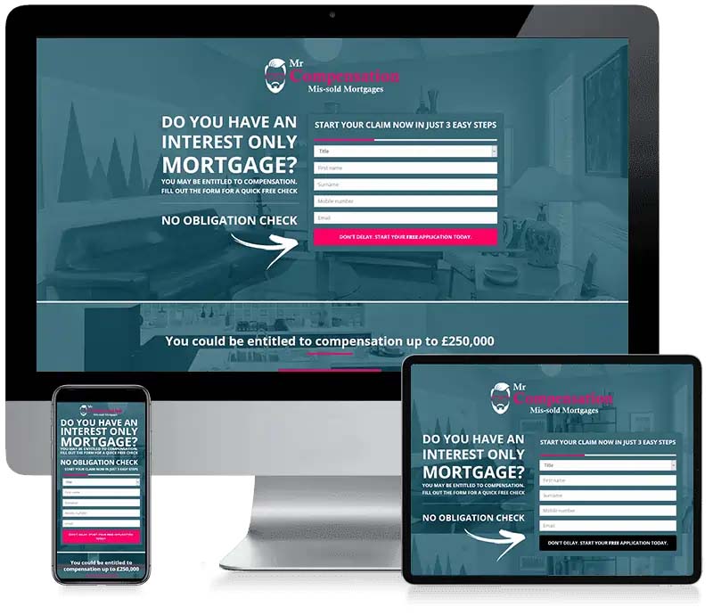Mr Compensation Mis-Sold Mortgages - Mortgage Lead Generation Web Design