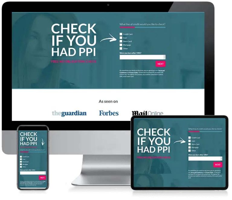 PPI Claim Deadline - Lead Generation Web Design