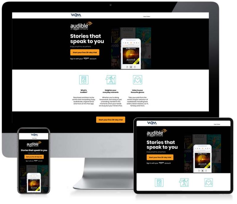 Amazon Audible - Audiobooks Newsletter Design