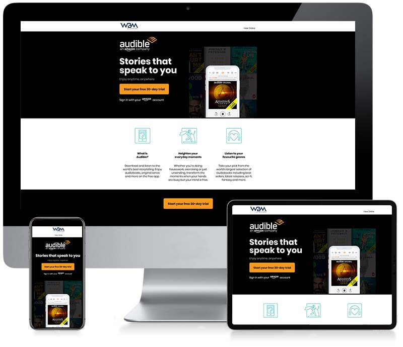 Amazon Audible - Audiobooks Newsletter Design