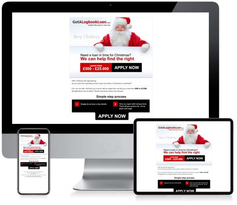 Get a Log Book Loan - Custom Newsletter Design