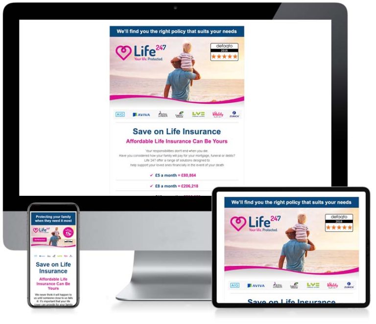 Life 24/7 - Life Insurance - Custom Newsletter Design
