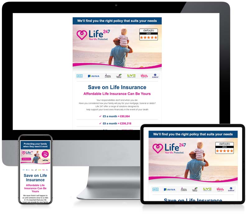 Life 24/7 - Life Insurance - Custom Newsletter Design
