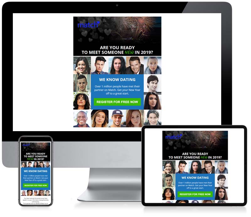 Match.com - Dating Newsletter Design