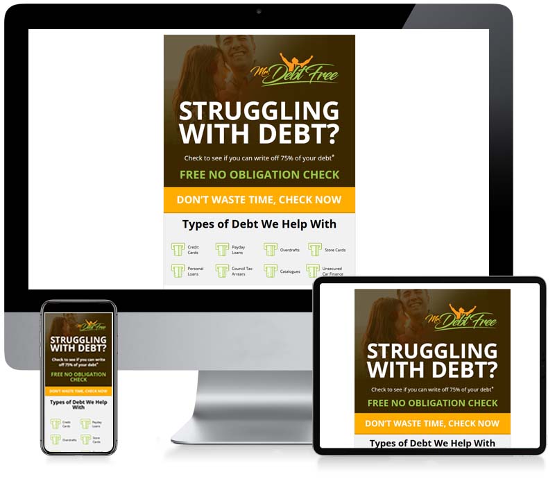 Mr Debt Free - Debt Custom Email Design